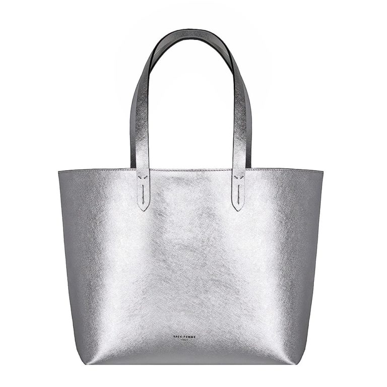SILVER TOTE BAG Sage Femme Italy